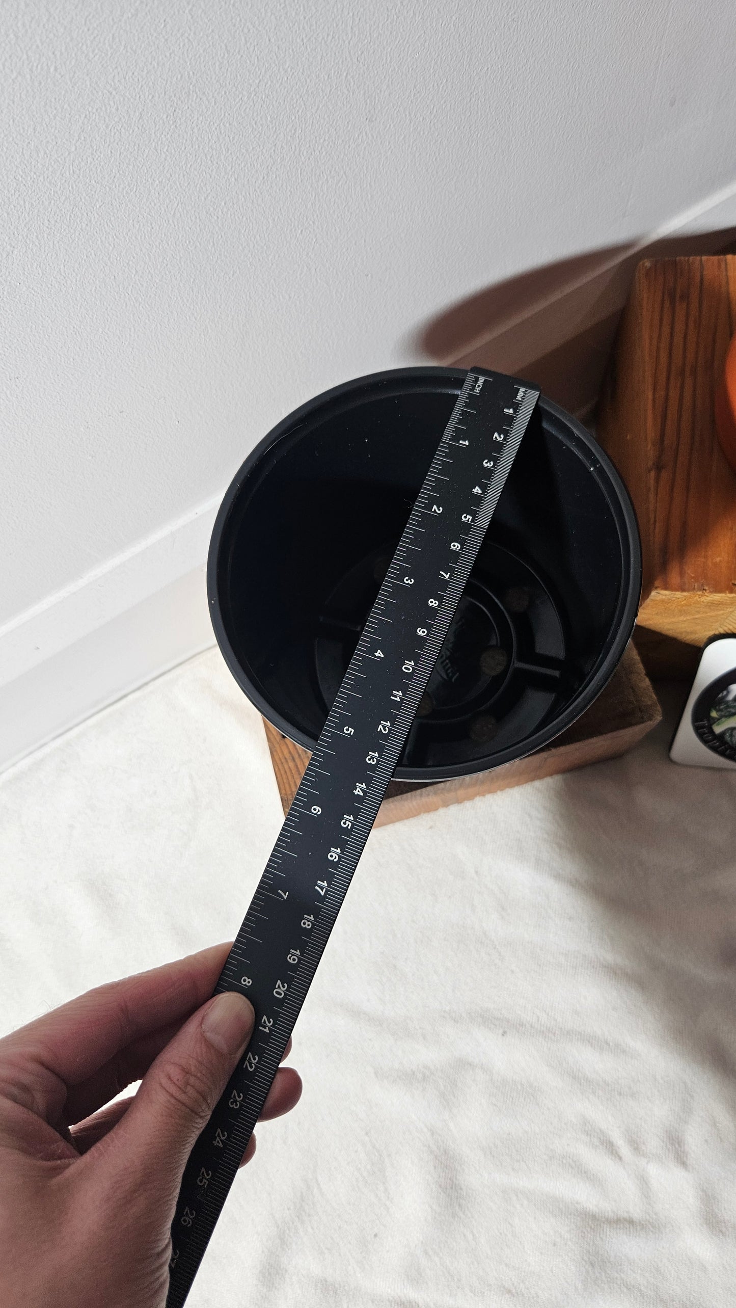 Pot de plastique 5 pouces rond, brun.