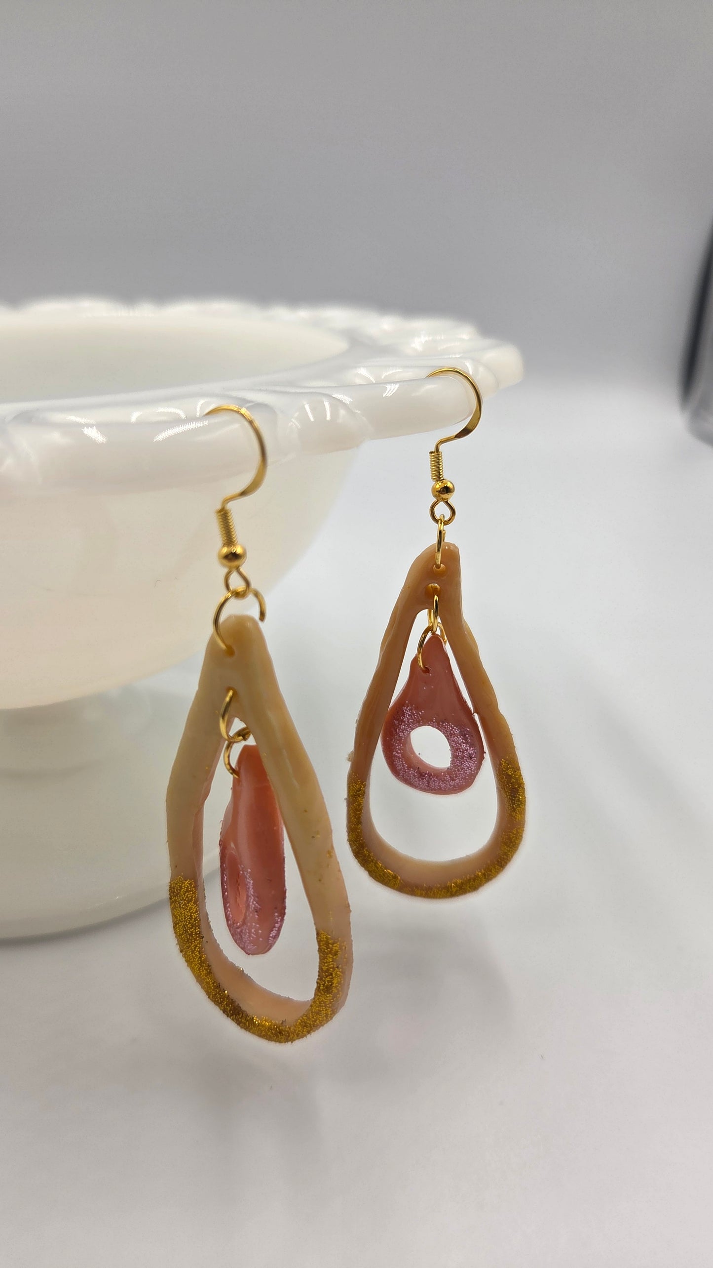 Boucles d'oreilles "Gouttes d'eau entrelacées"
