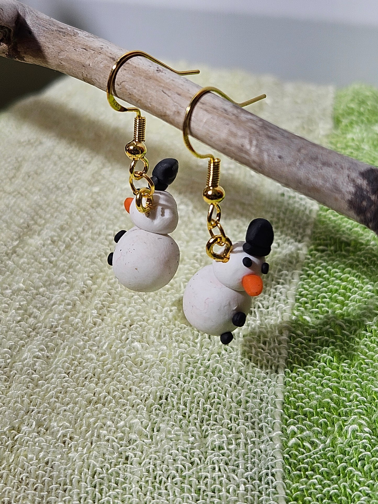 Boucles d'oreilles "Bonhomme de neige"