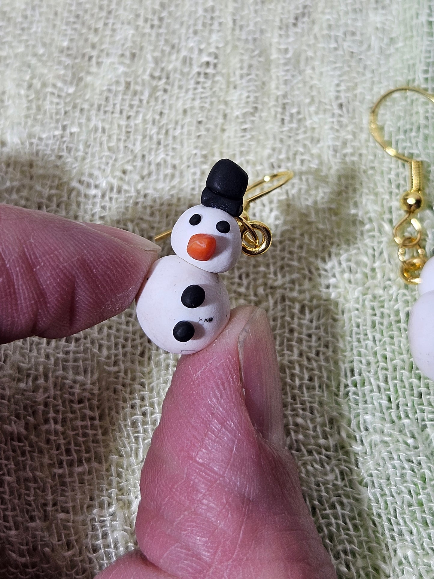 Boucles d'oreilles "Bonhomme de neige"