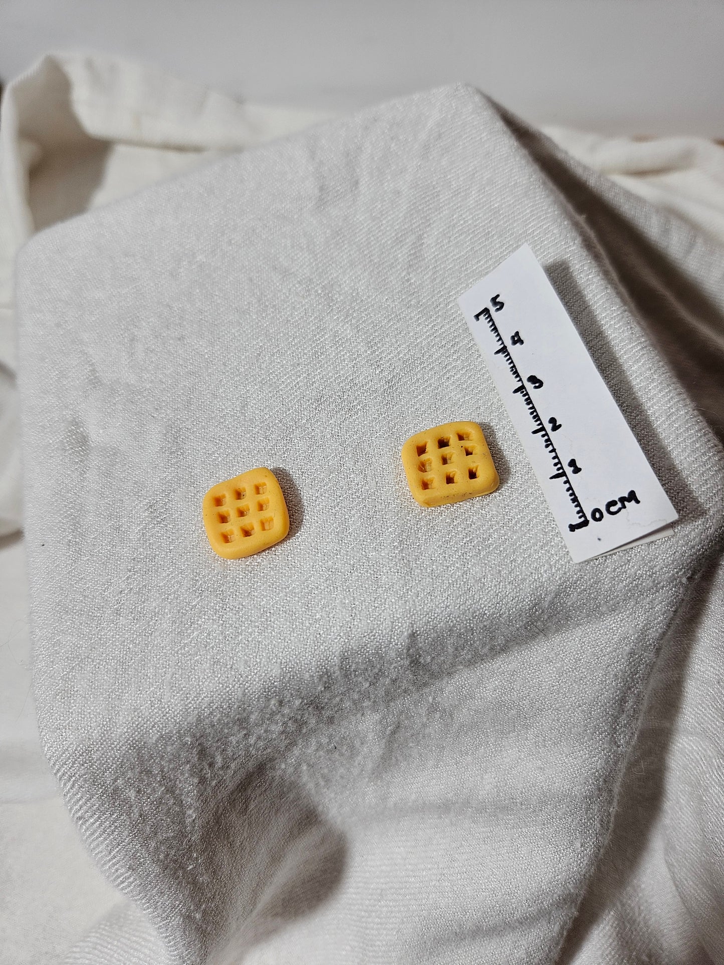 “Waffle” earring.