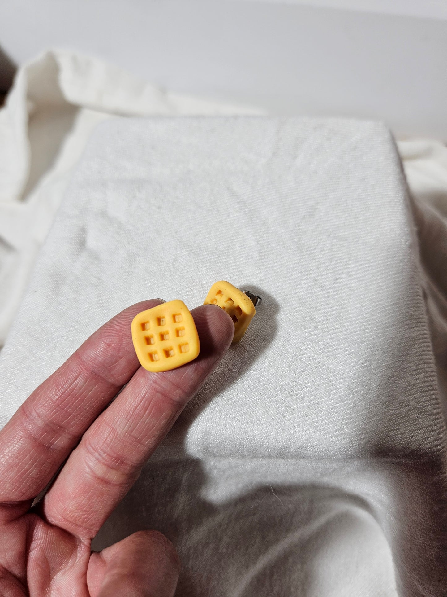 “Waffle” earring.