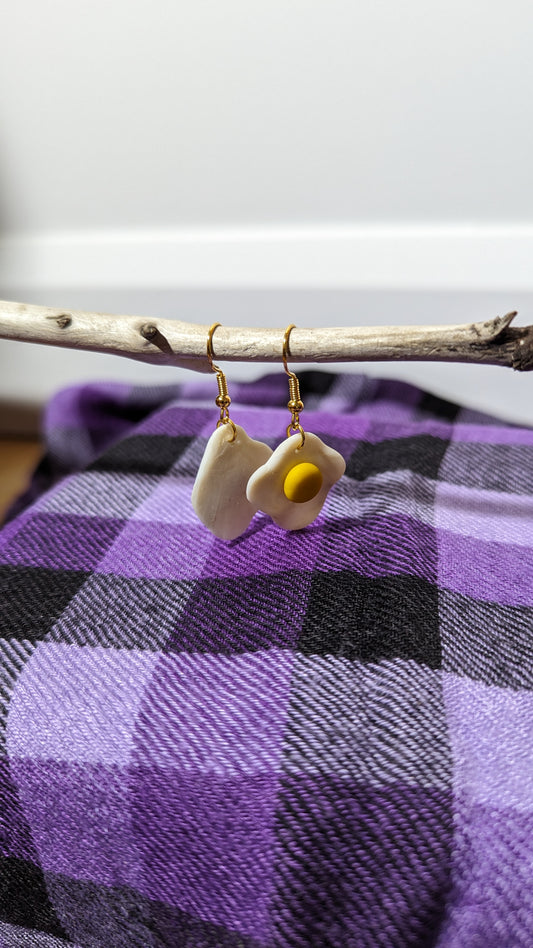 “Mirror eggs” earrings