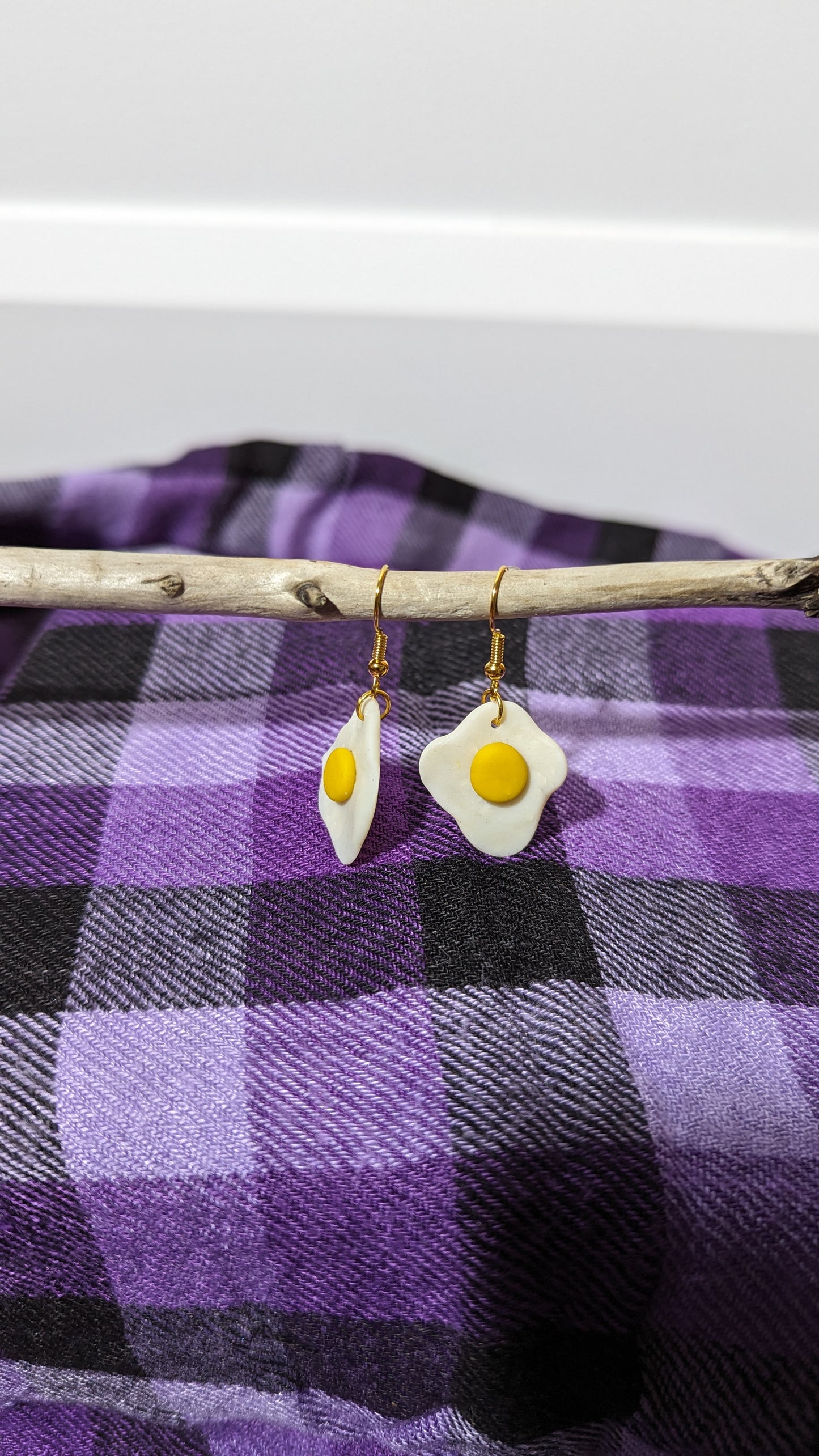 “Mirror eggs” earrings