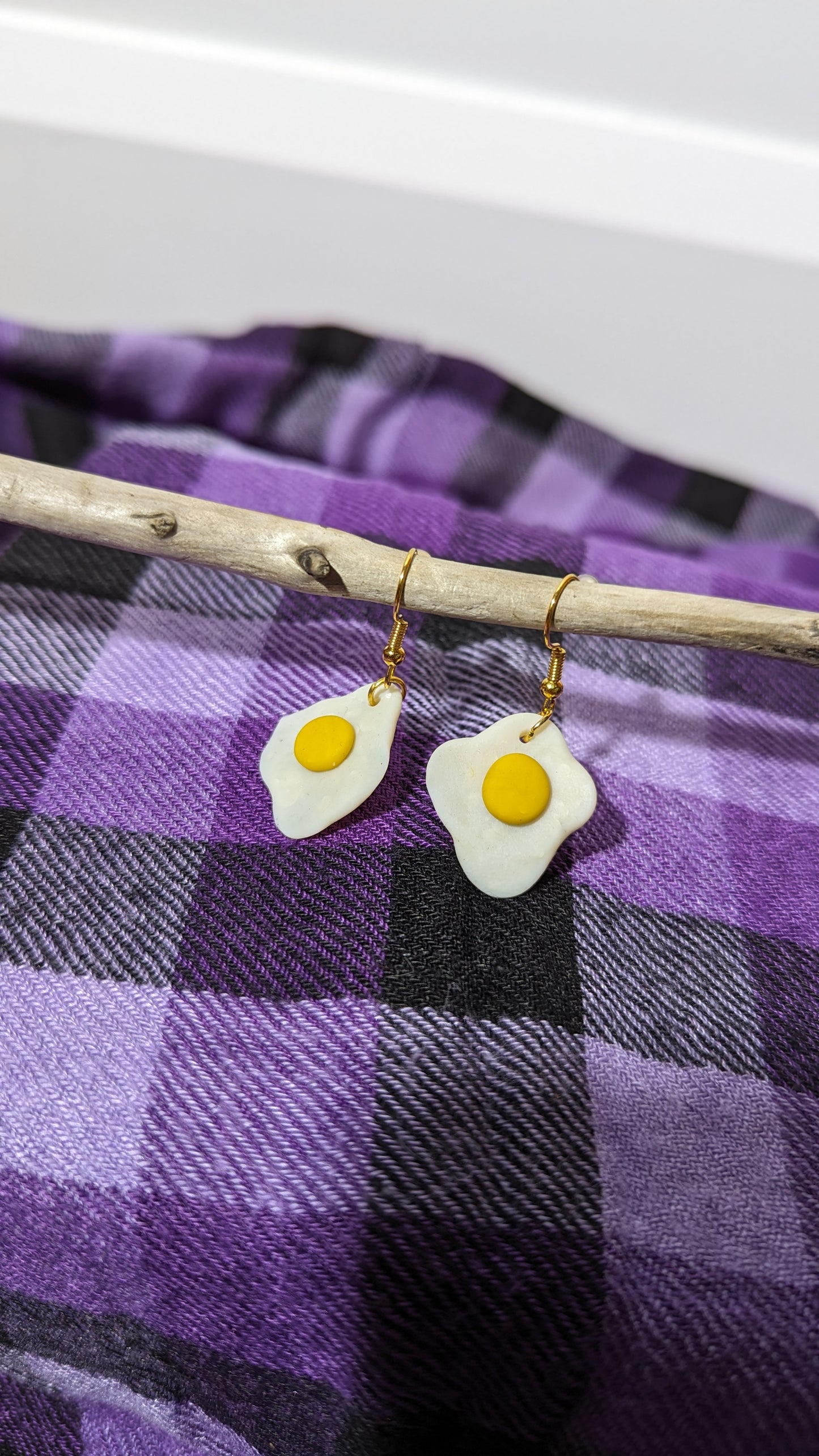 “Mirror eggs” earrings