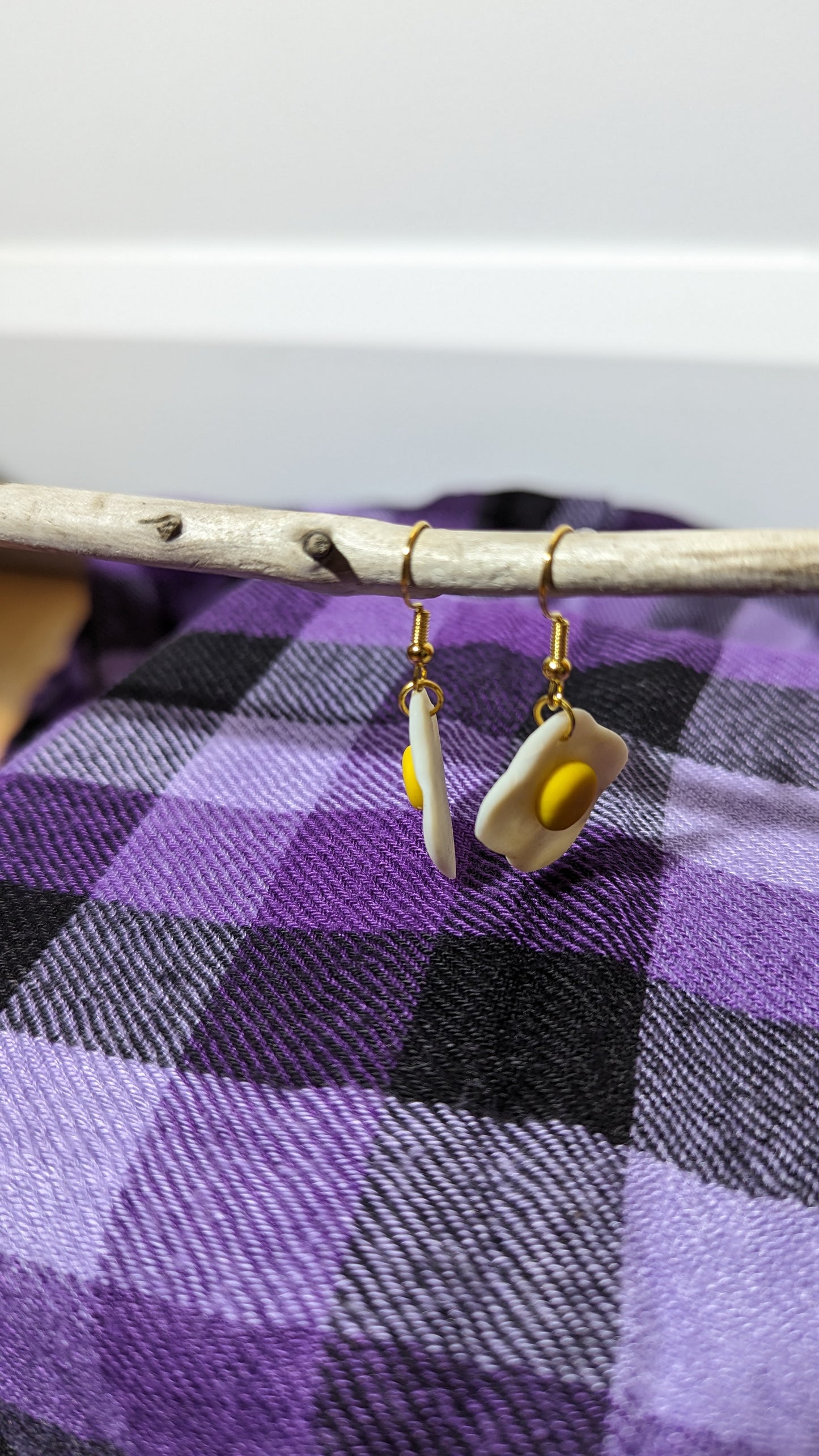 “Mirror eggs” earrings