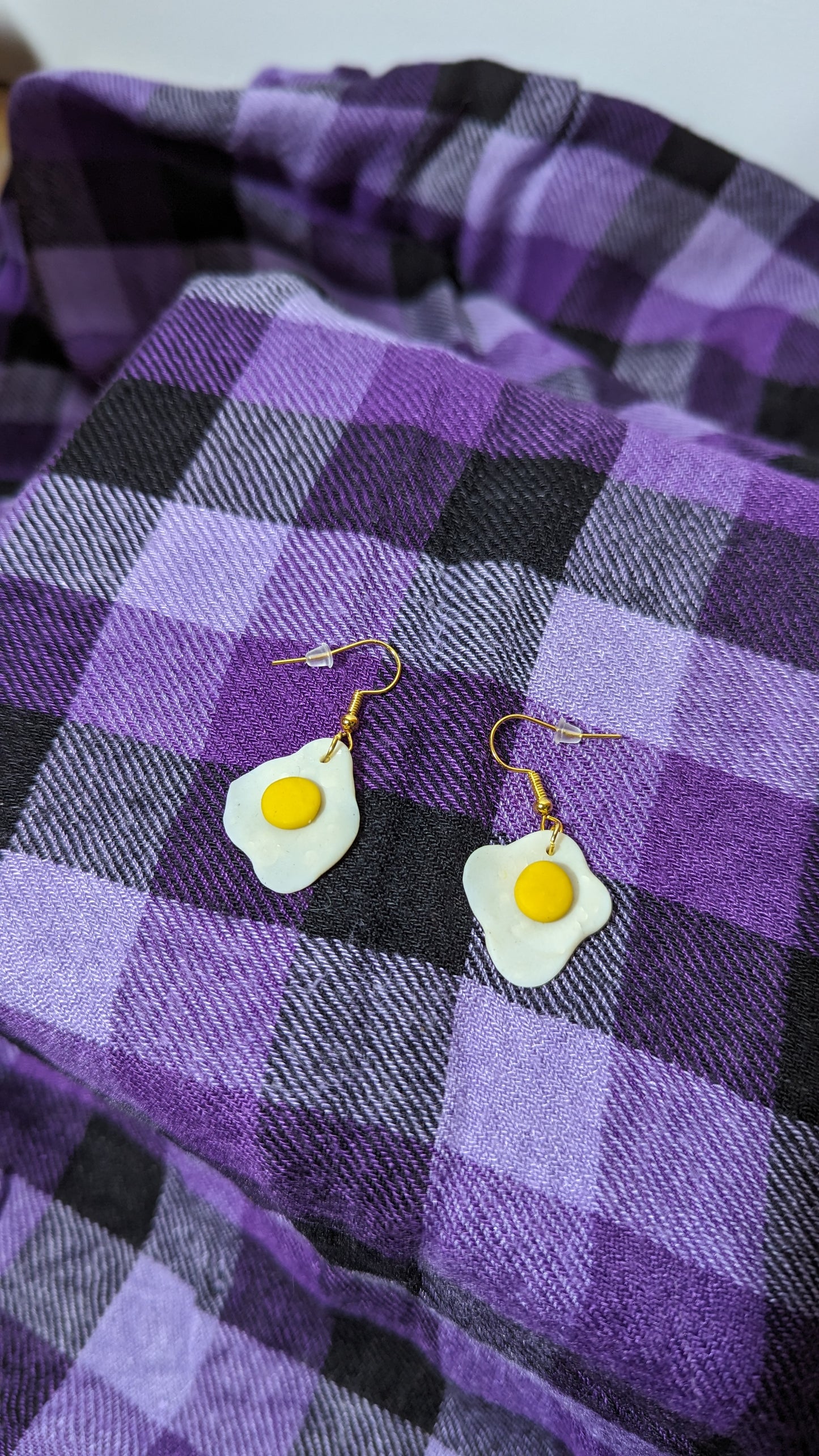 “Mirror eggs” earrings