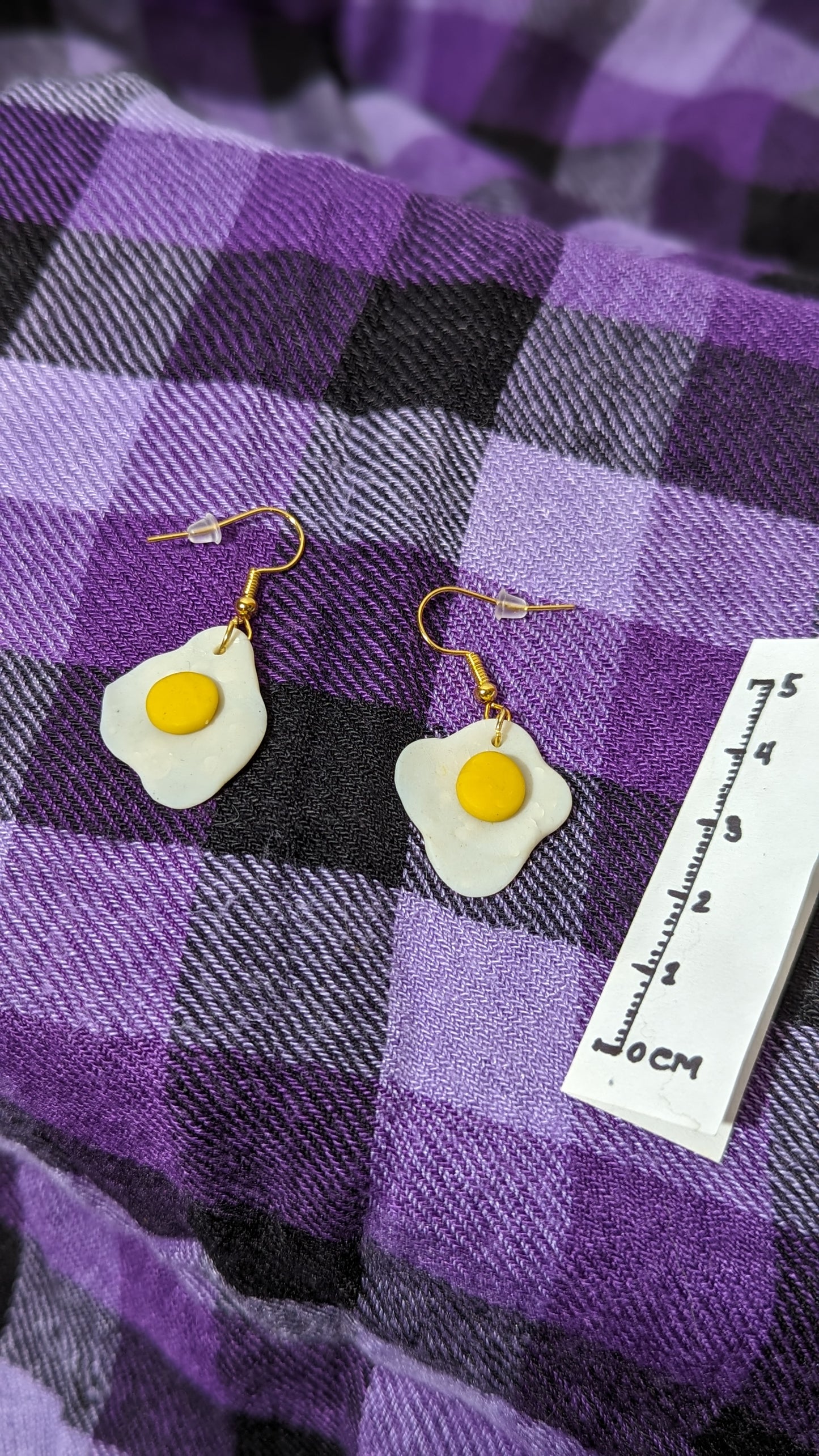 “Mirror eggs” earrings