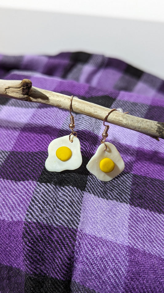 “Mirror eggs” earrings