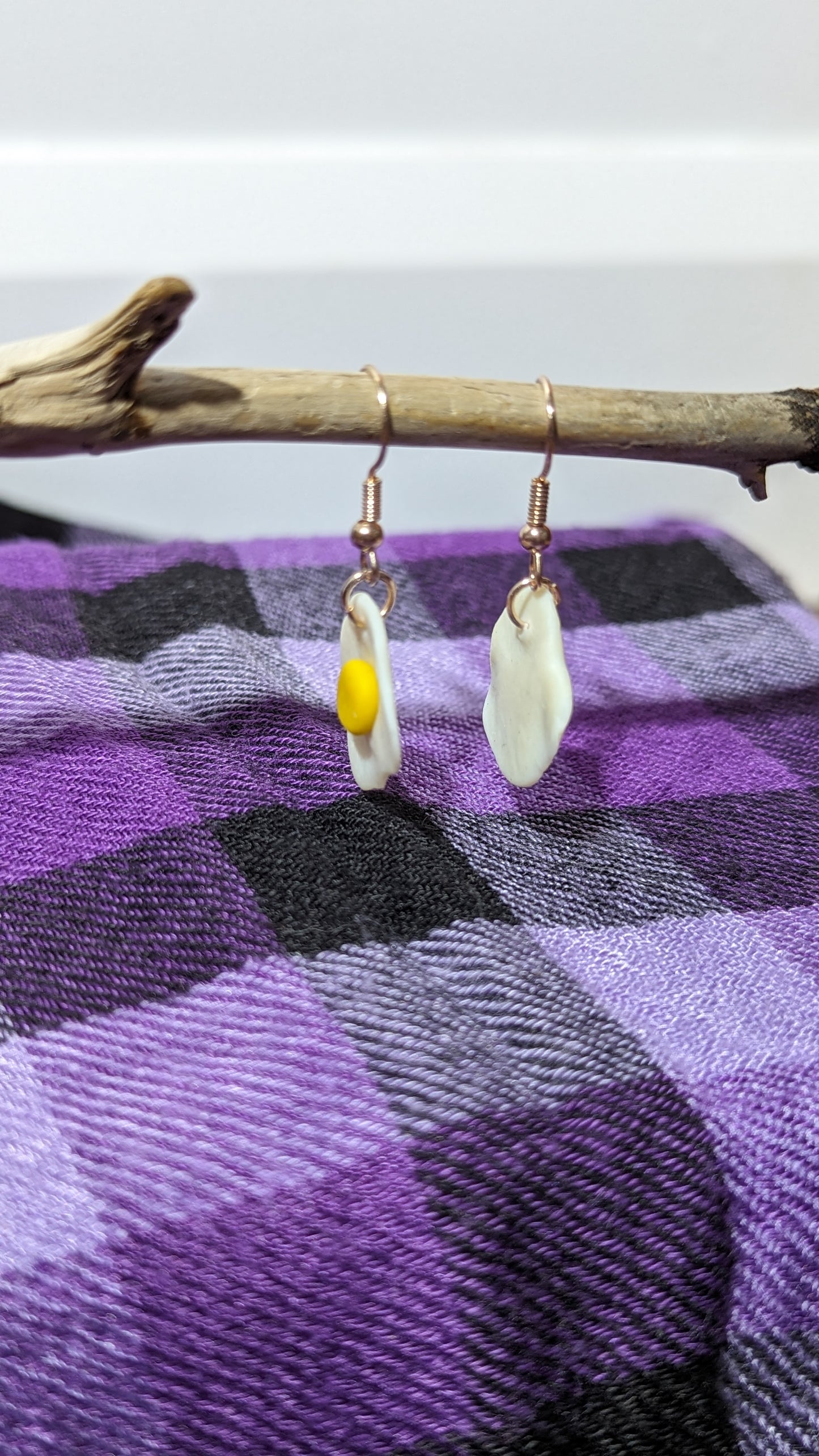 “Mirror eggs” earrings