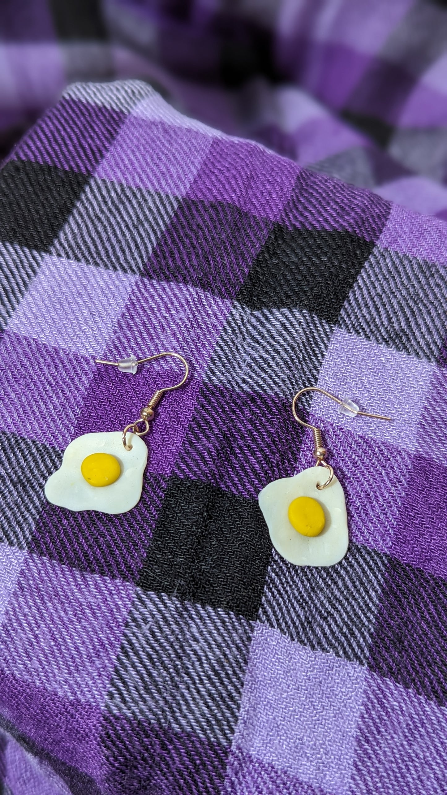 “Mirror eggs” earrings