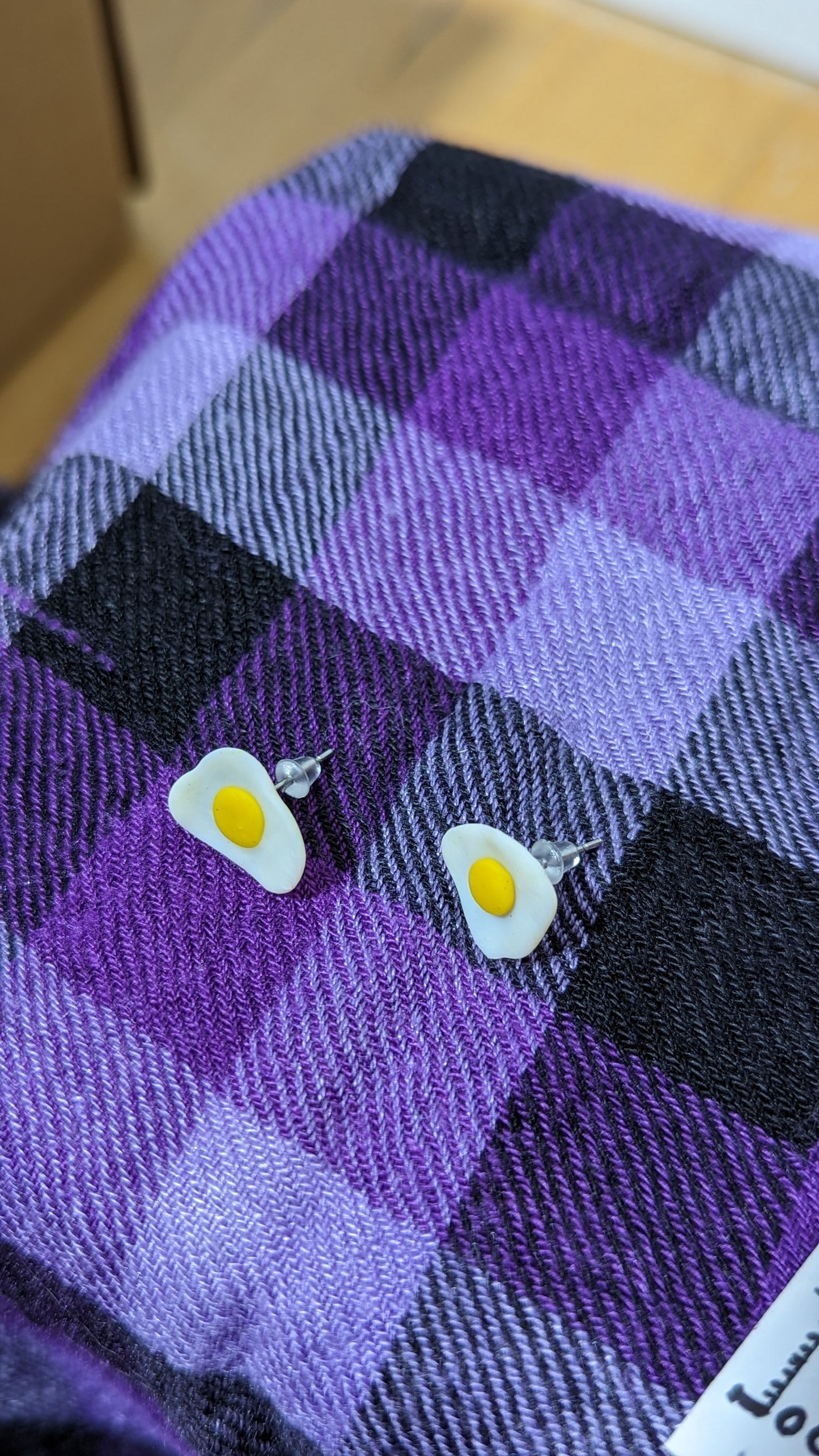 “Mirror eggs” earrings #A