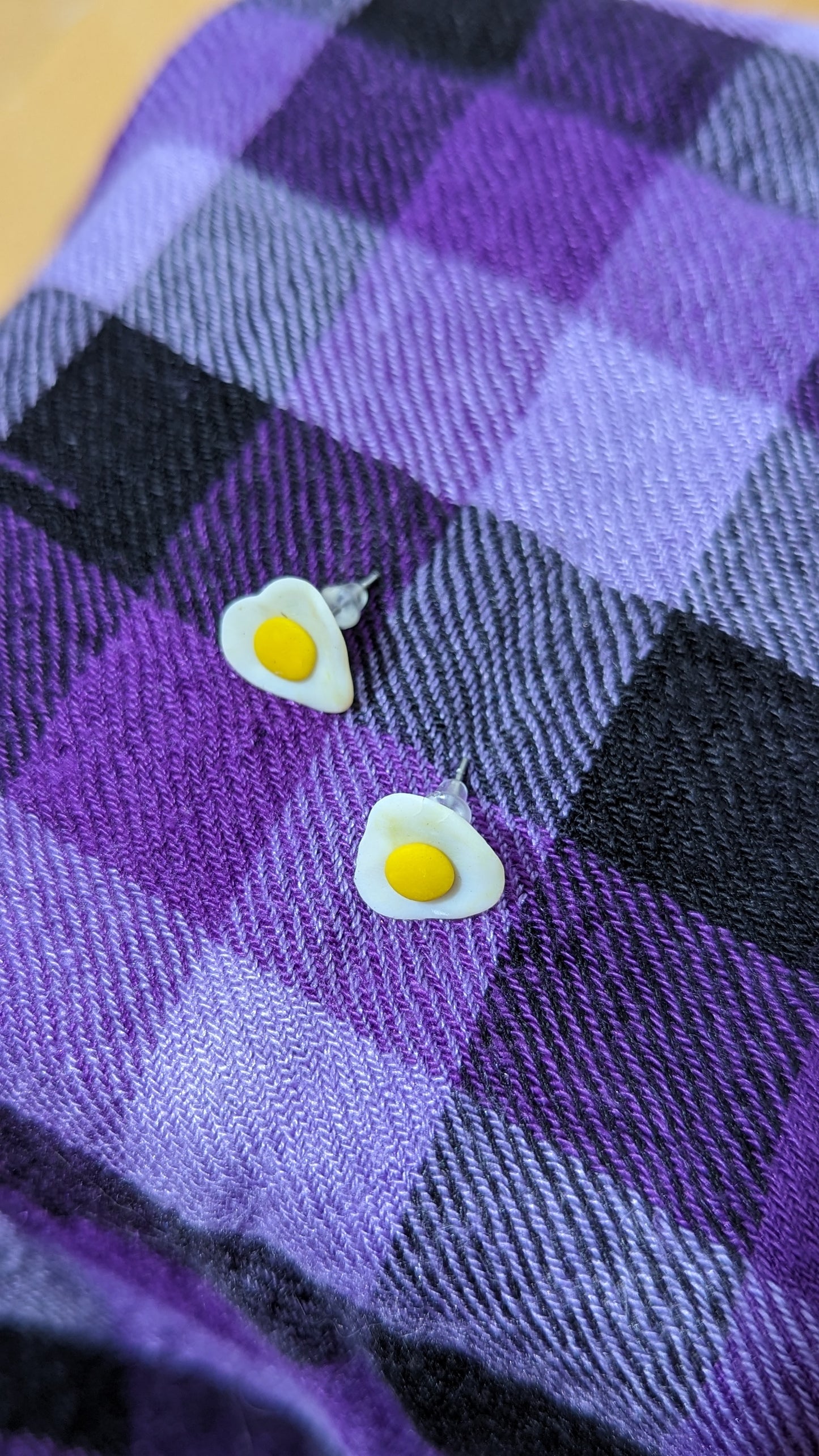 “Mirror eggs” earrings #B