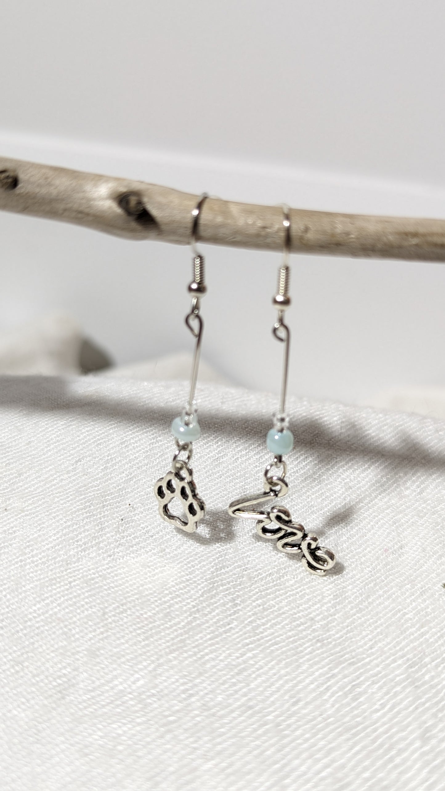 Earrings with “Pet Love” pendant