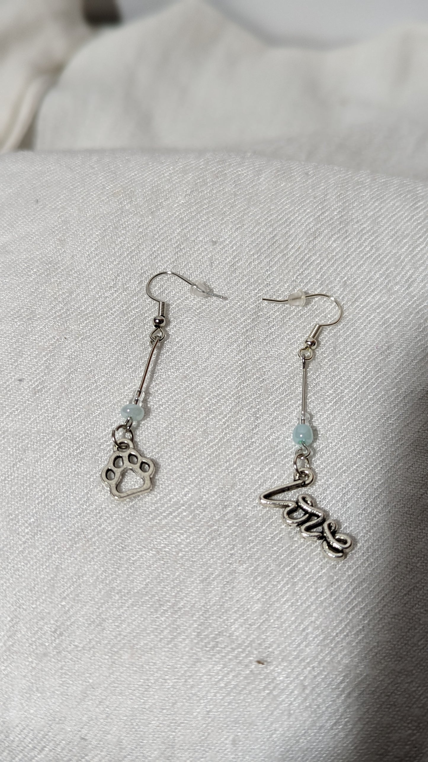 Earrings with “Pet Love” pendant