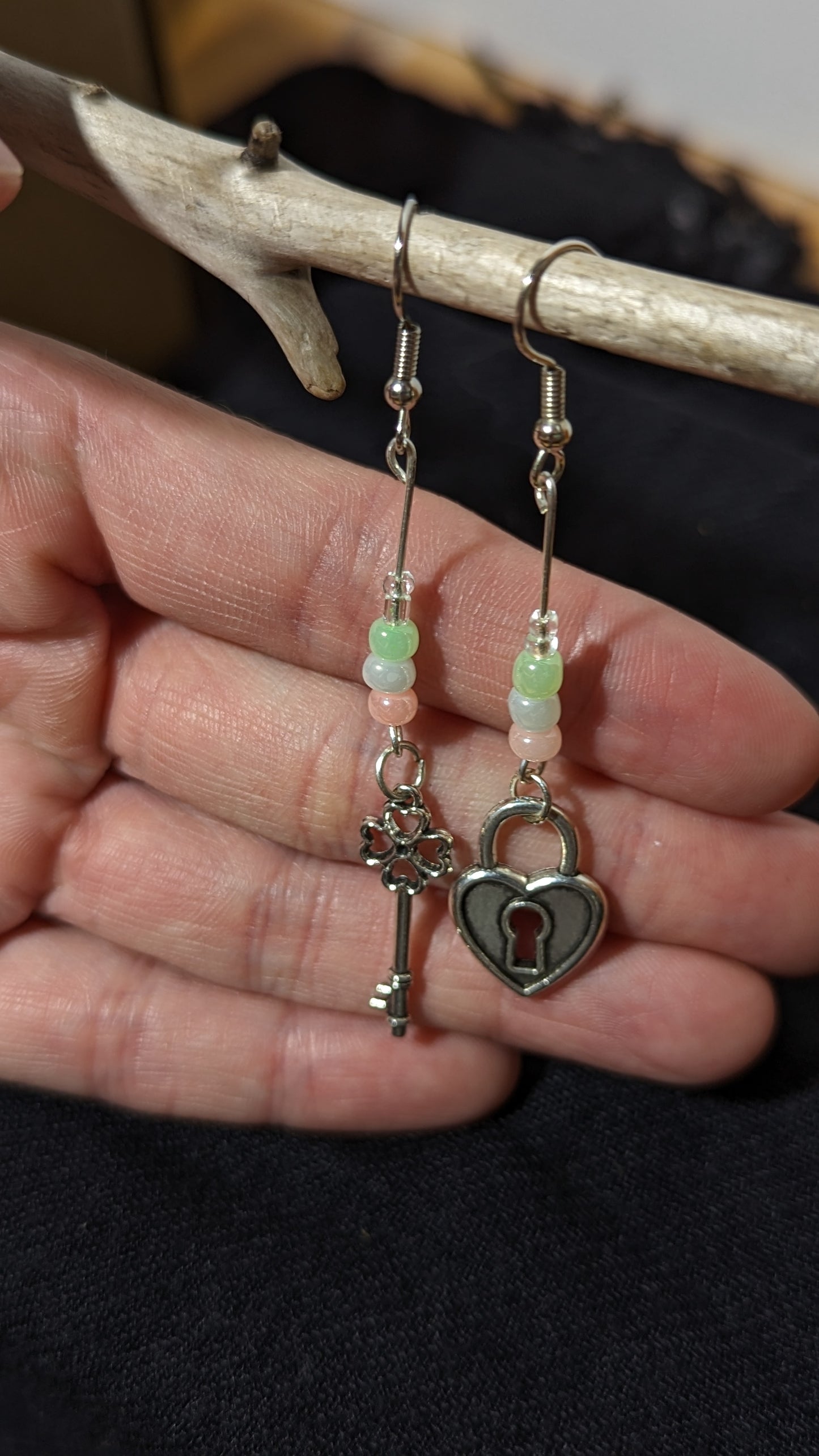 Boucles d'oreilles "Clé du cœur"