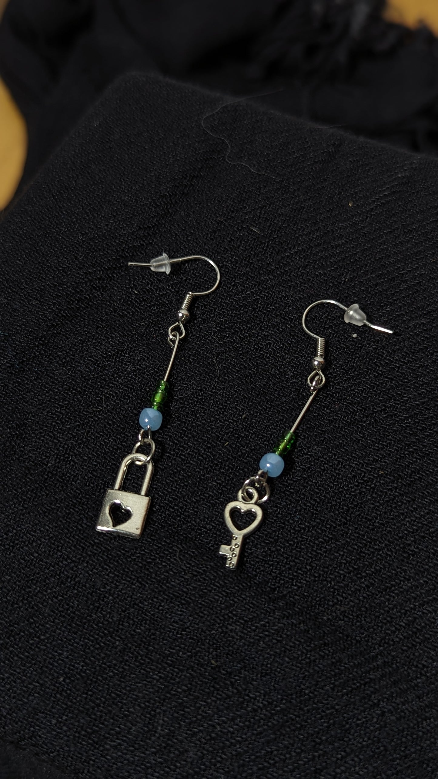 Boucles d'oreilles " Clé du cœur"