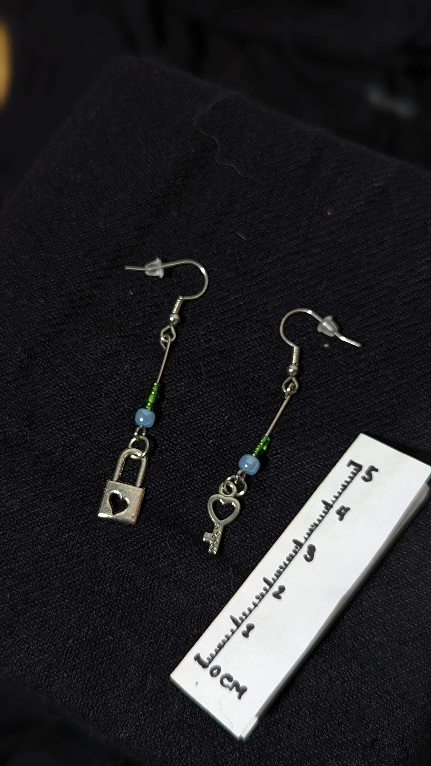 Boucles d'oreilles " Clé du cœur"