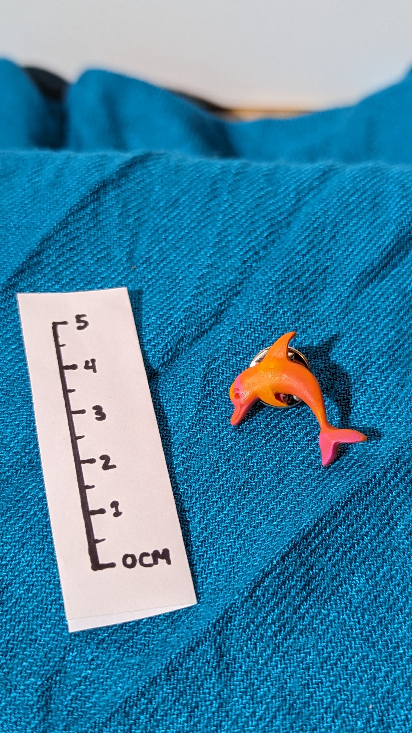 Lapel pin (Brooch/Pin) dolphin 🐬 orange