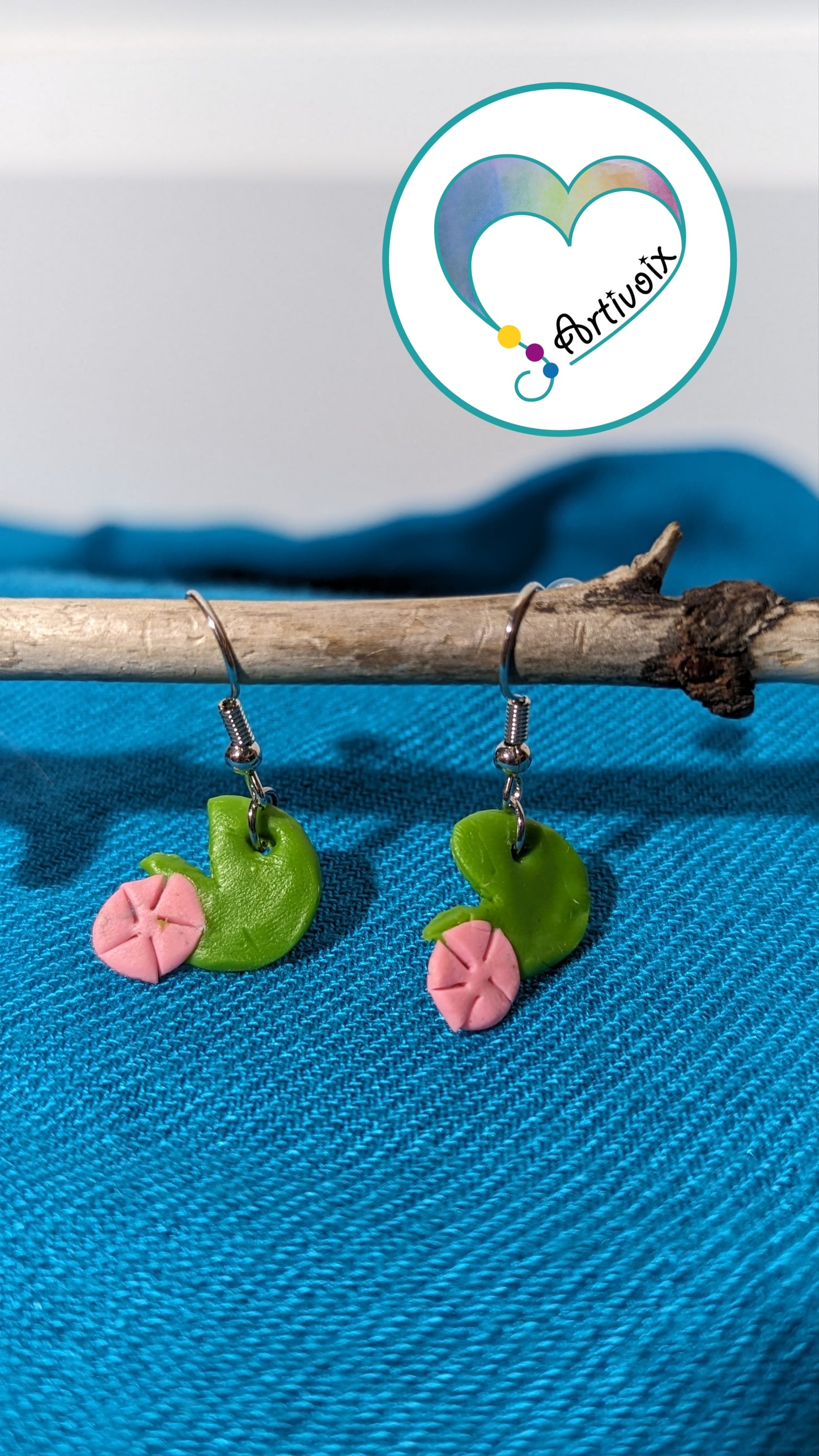 Boucles d'oreilles "nénuphar"