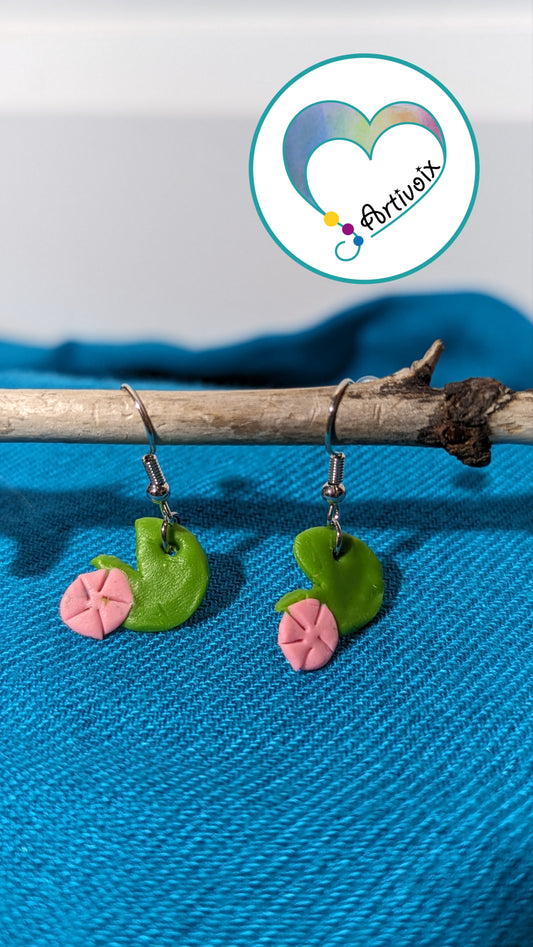 “Water lily” earrings