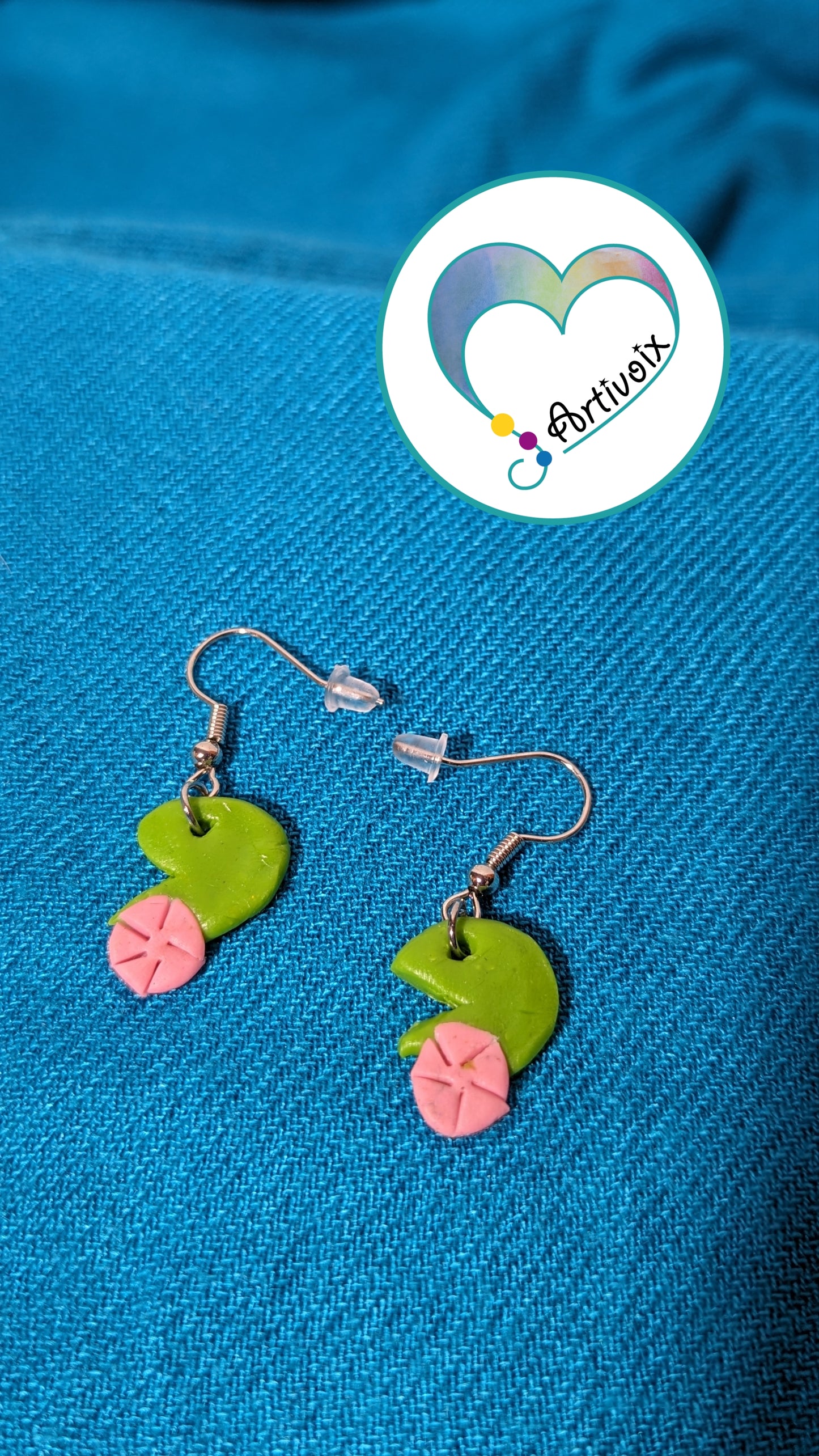 Boucles d'oreilles "nénuphar"