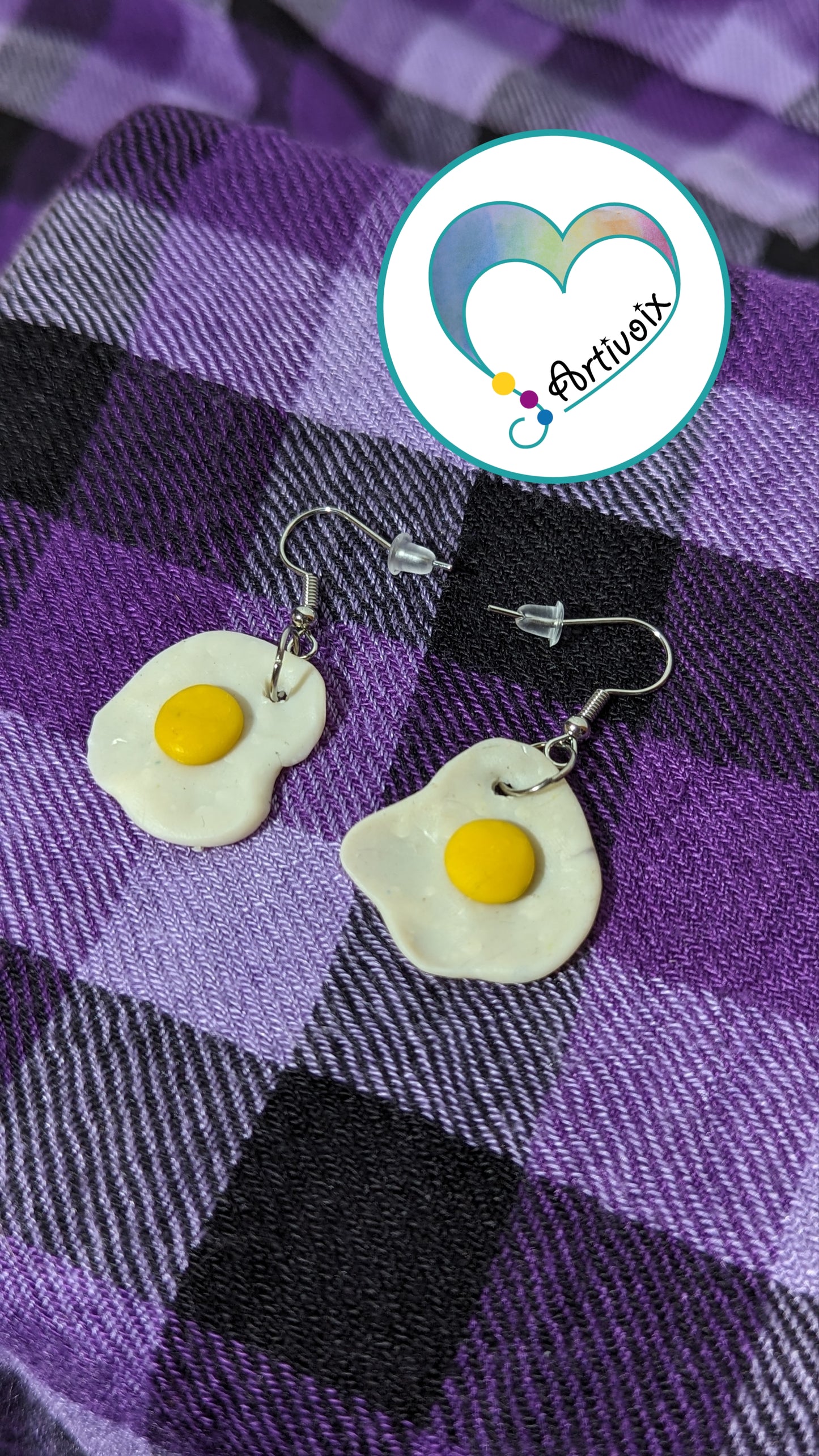 “Mirror eggs” earrings