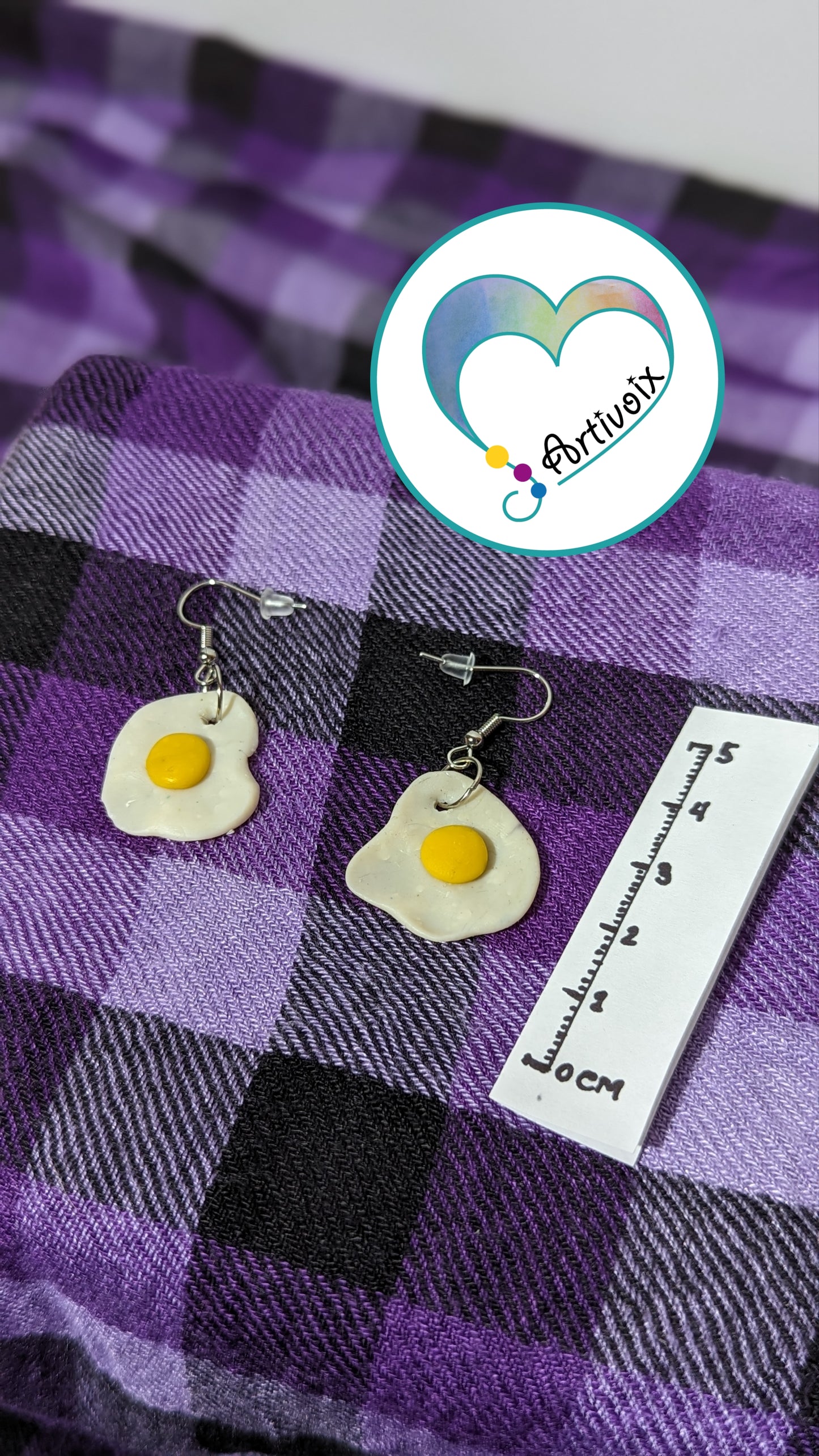 “Mirror eggs” earrings