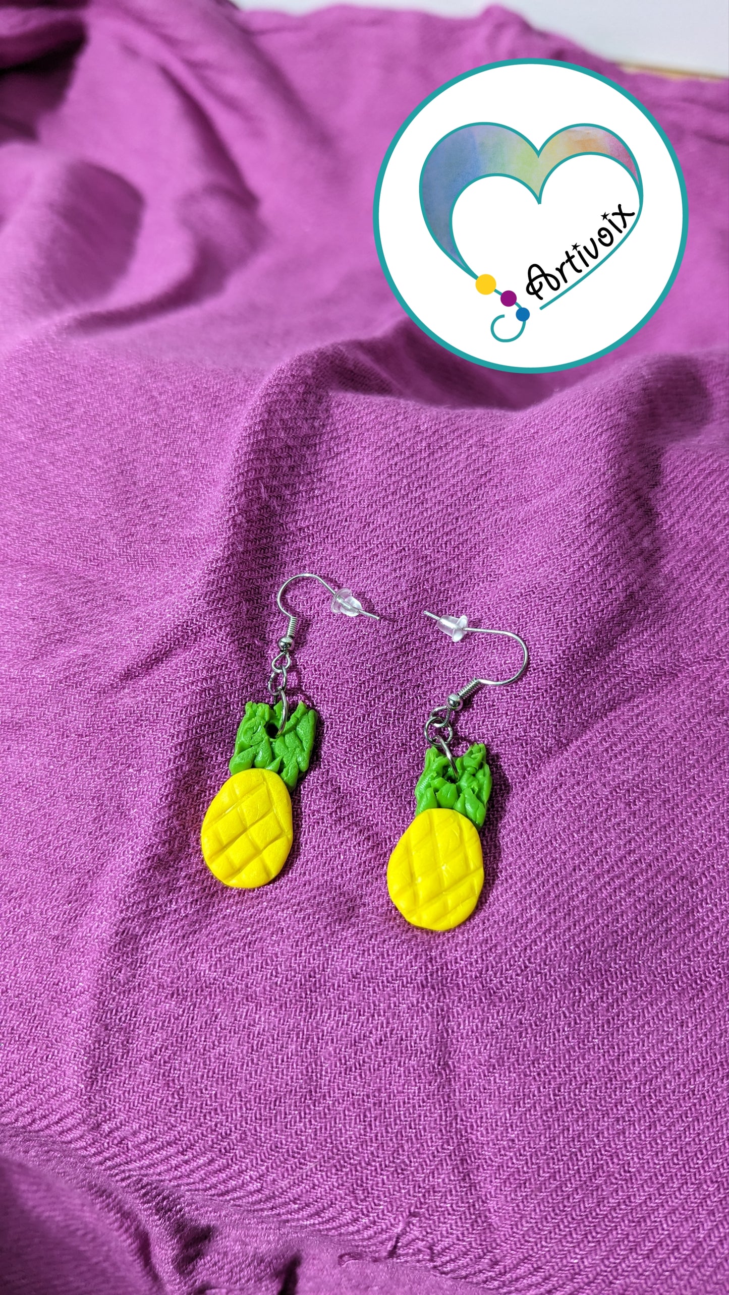 Boucle d'oreilles "ananas".