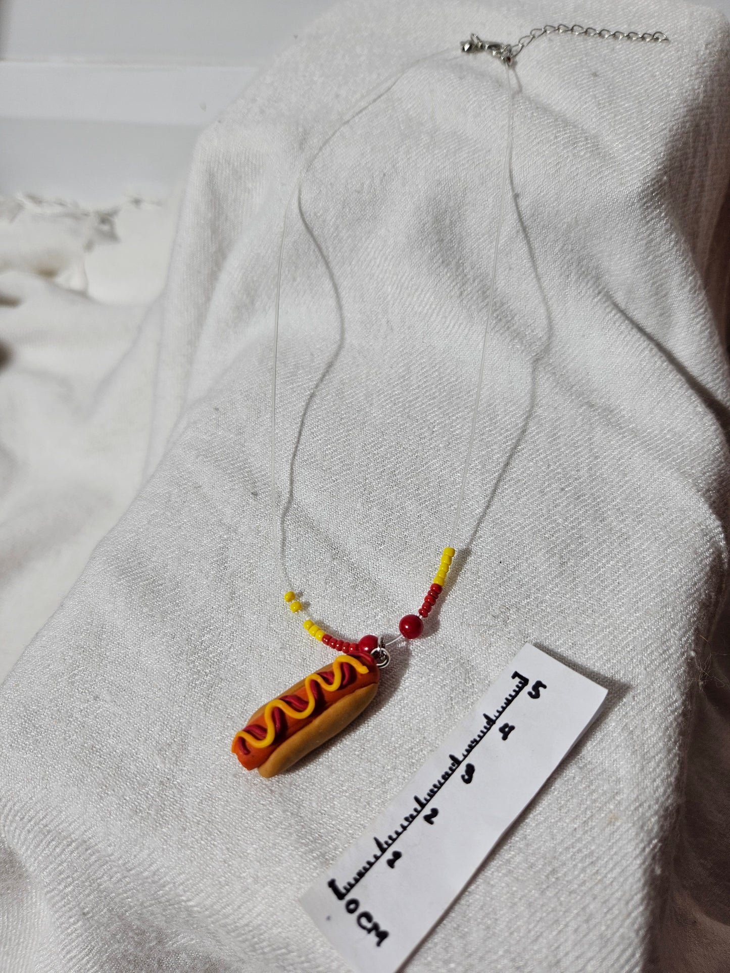 Hot dog necklace