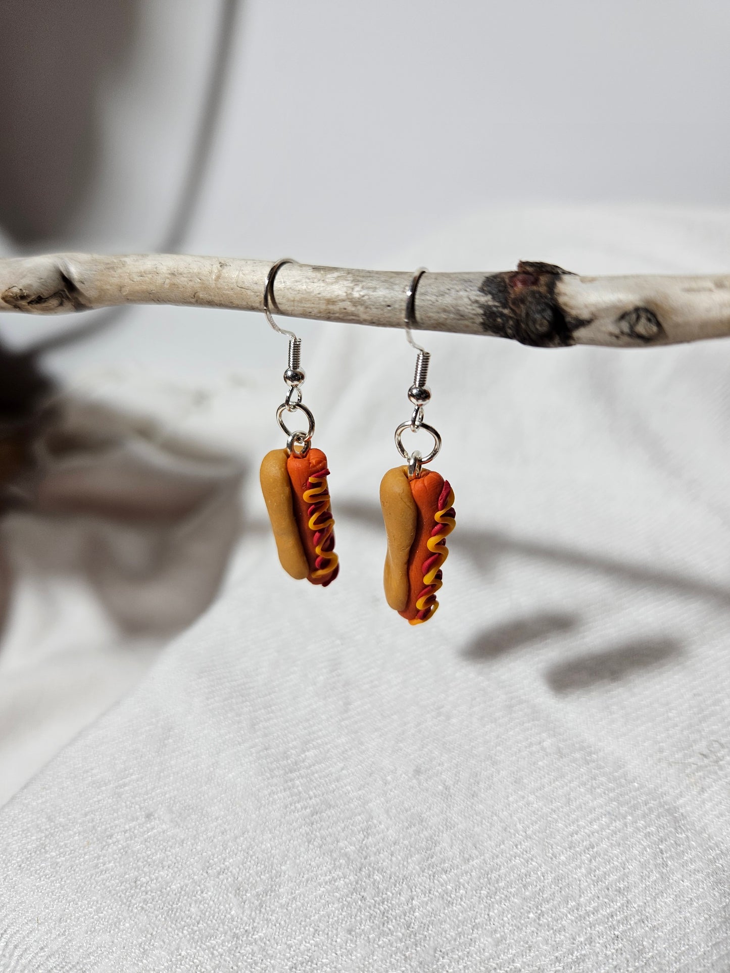 Boucles d'oreilles "hot dog"