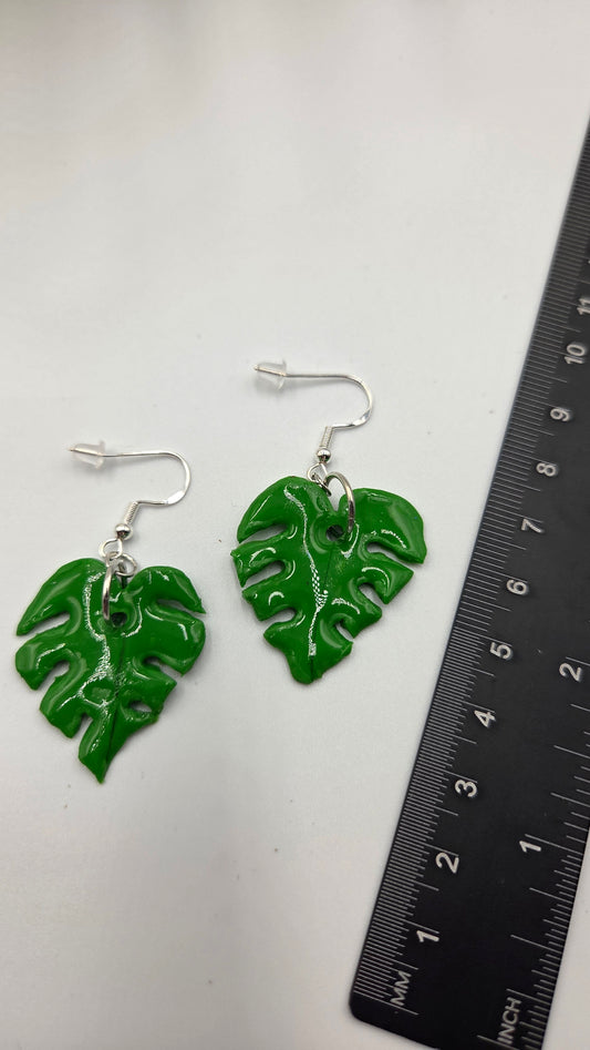 Boucles d'oreilles "Monstera "