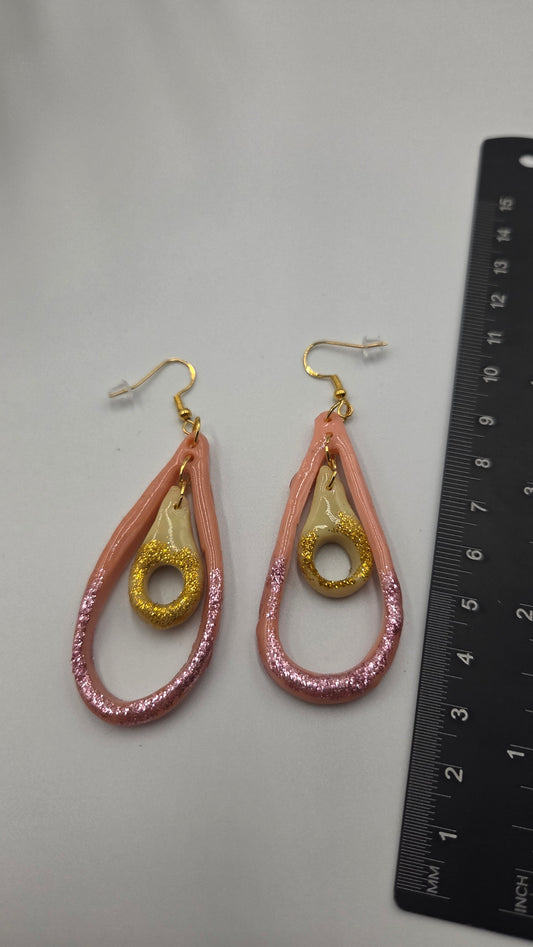 Boucles d'oreilles "Gouttes d'eau entrelacées"