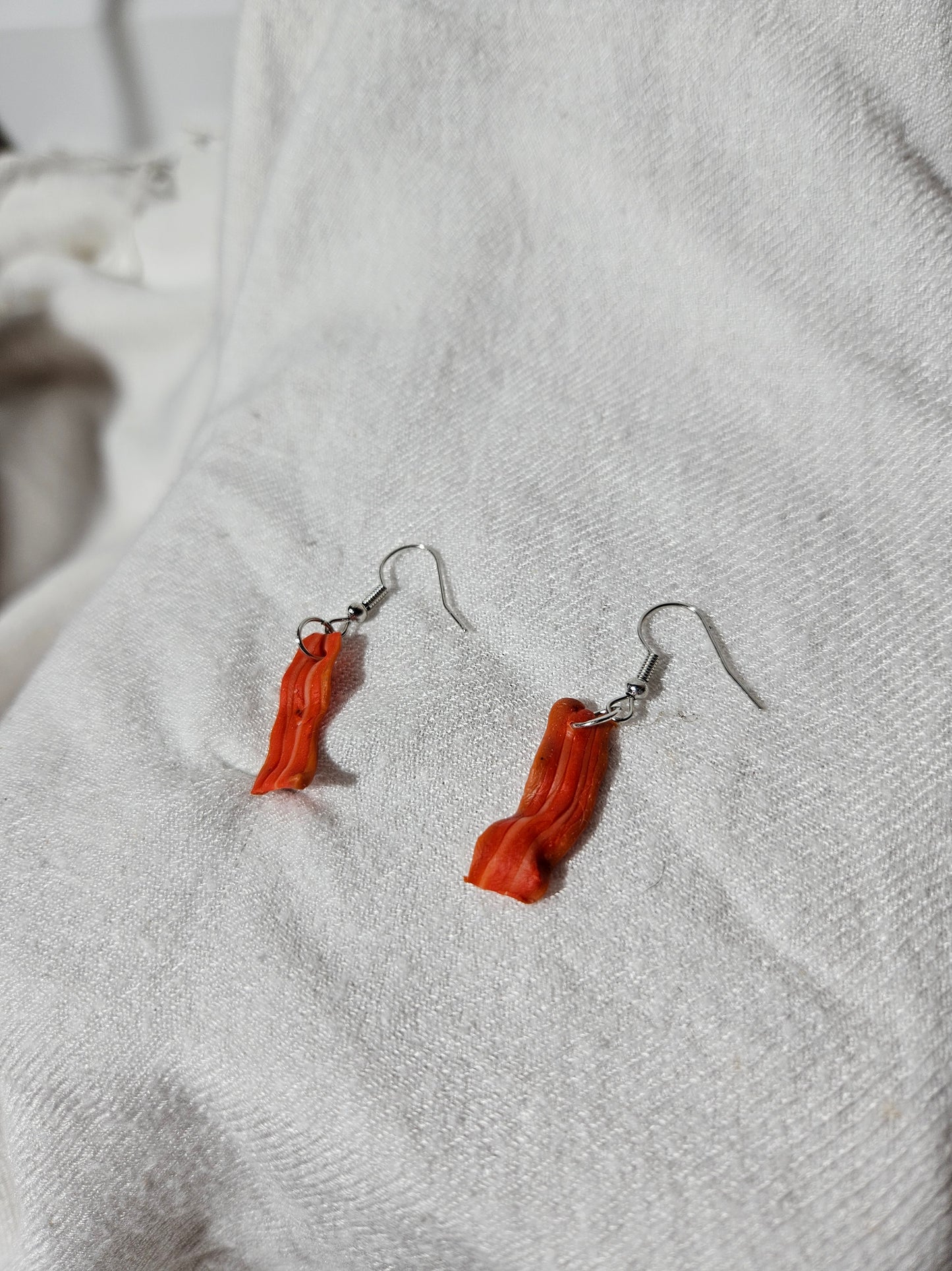 Boucles d'oreilles "Bacon"