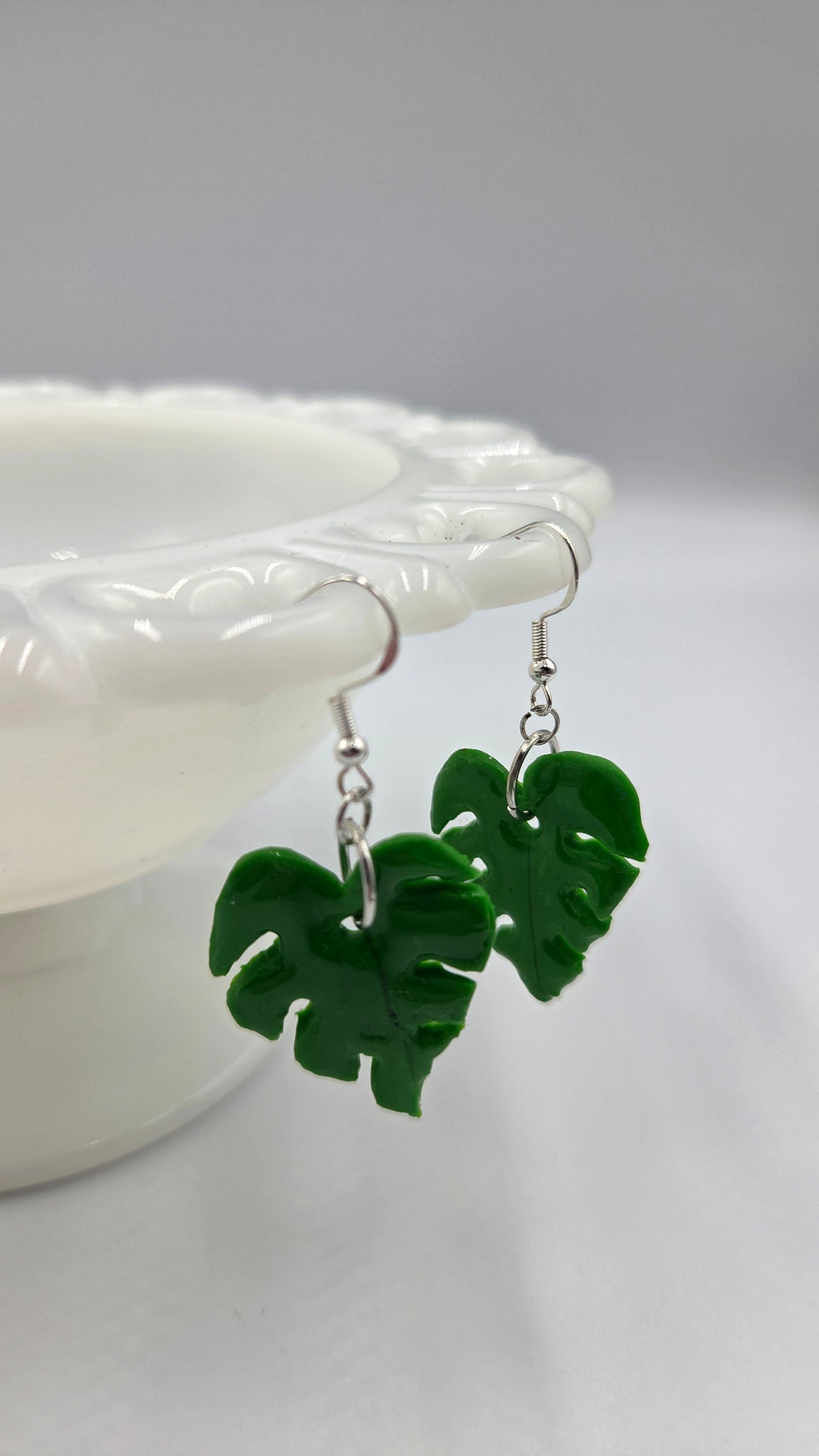 Boucles d'oreilles "Monstera "