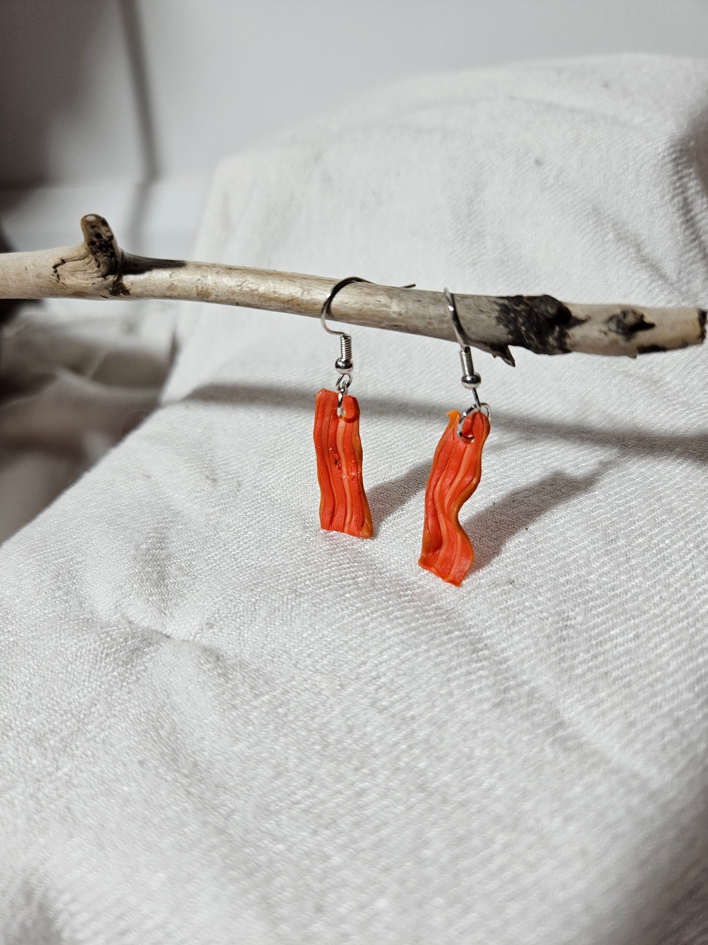 Boucles d'oreilles "Bacon"