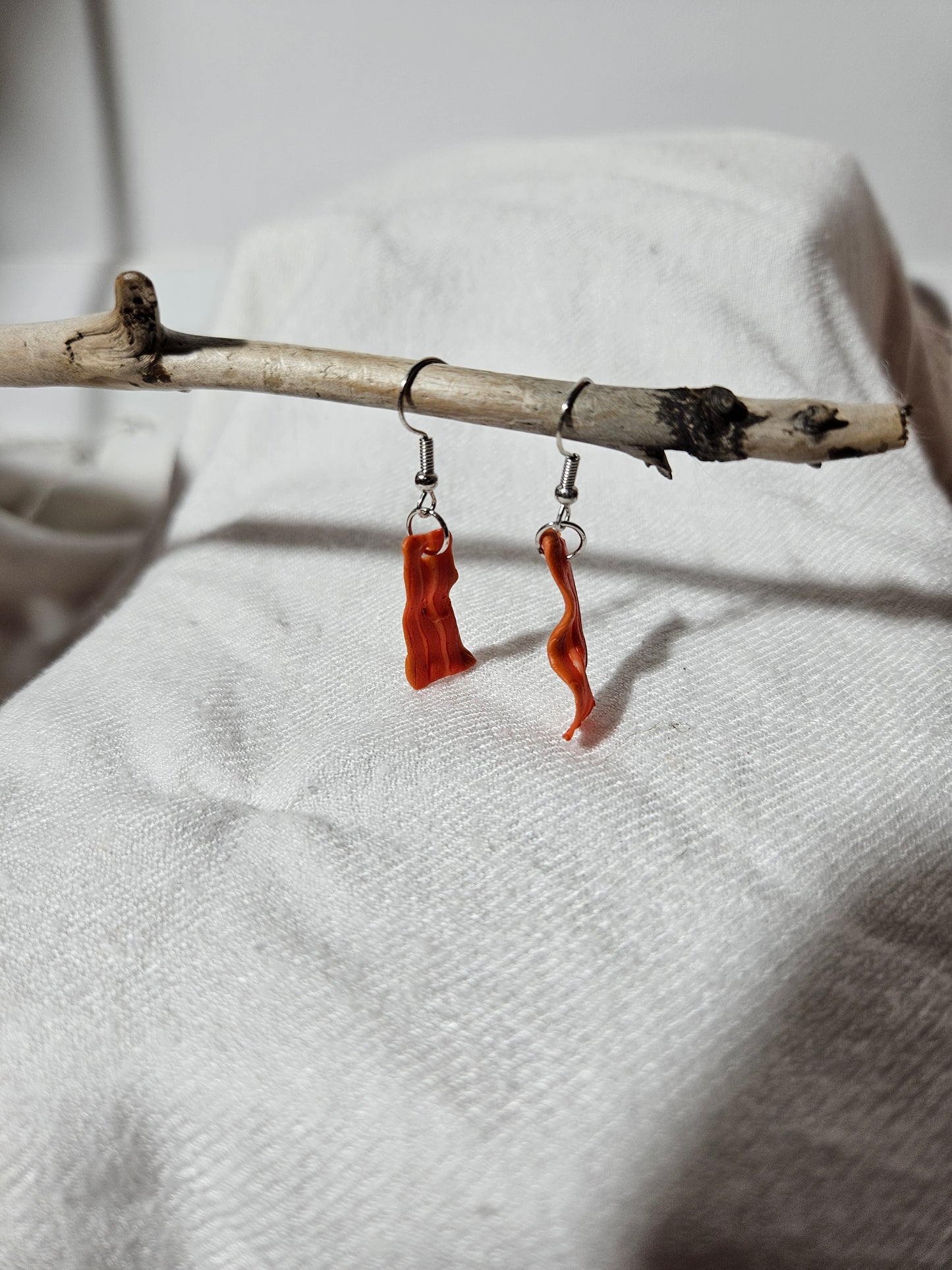 Boucles d'oreilles "Bacon"