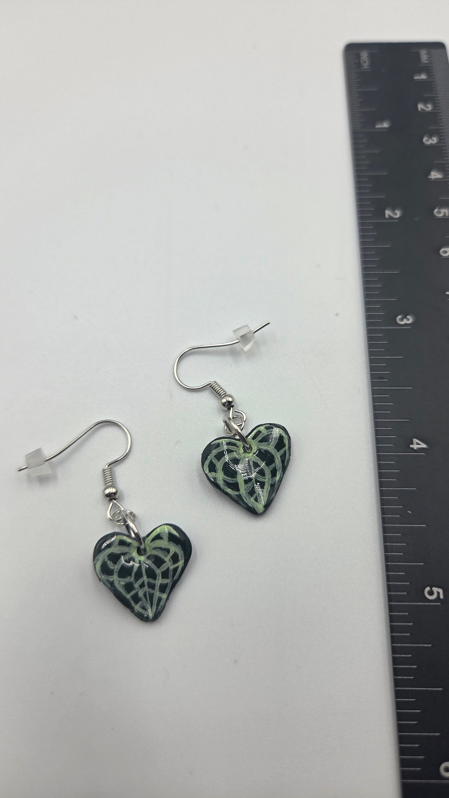 Boucles d'oreilles "Feuilles Anthurium Clarinervium"