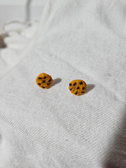 “Chocolate chip cookie” earrings