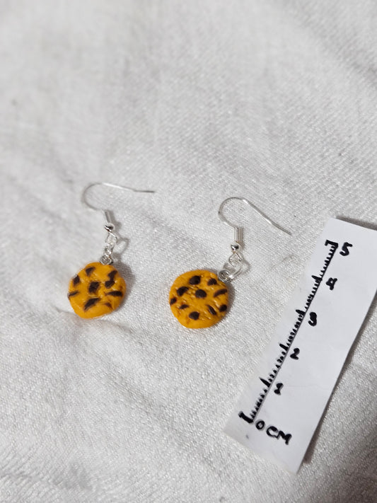 “Chocolate chip cookie” earrings