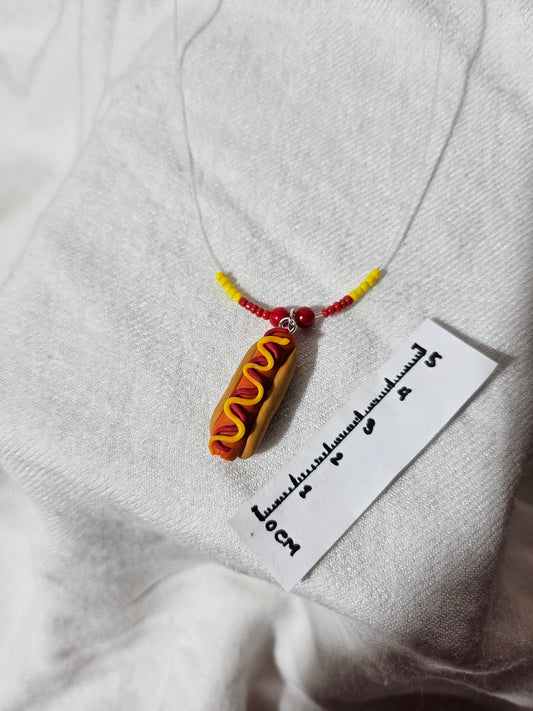 Hot dog necklace